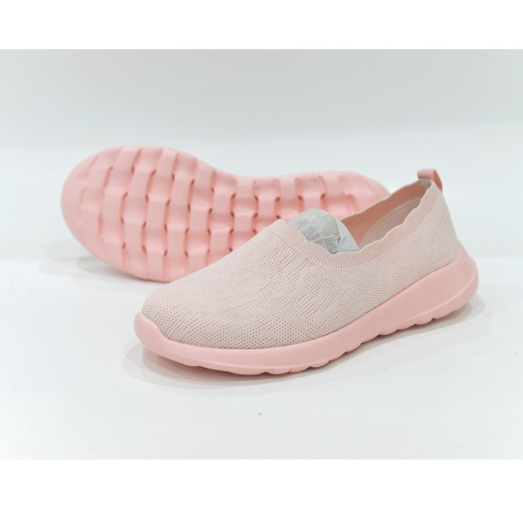 OEM ODM Walking Loafers Maker  China Customized Hot Sale Lightweight Outdoor Jian Er Pink Women Flat Casual Shoes
