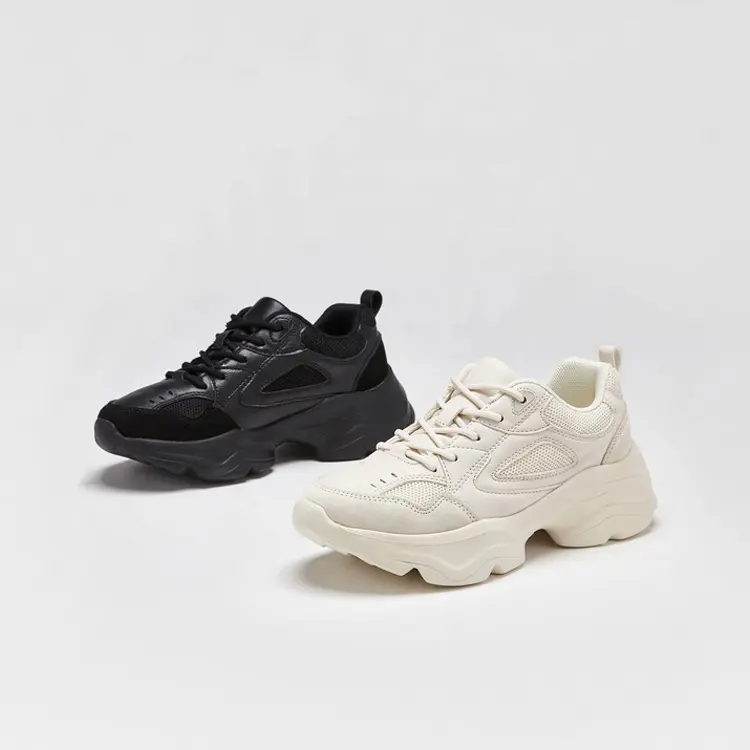 China Lace-up Mesh Lightweight Comfortable Breathable Walking Sneakers Clunky Shoes