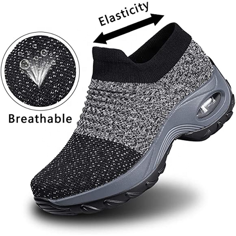 China Fashion Outdoor Walking Sneakers Comfortable Breathable Knitting Casual Shoes Men